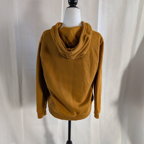 Tommy Hilfiger Mustard Goldenrod Crest Logo Hoodie Small Embroidered Emblem - Picture 3 of 10